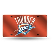 Oklahoma City OKC NBA Thunder Orange Mirrored Laser Cut License Plate Laser Tag