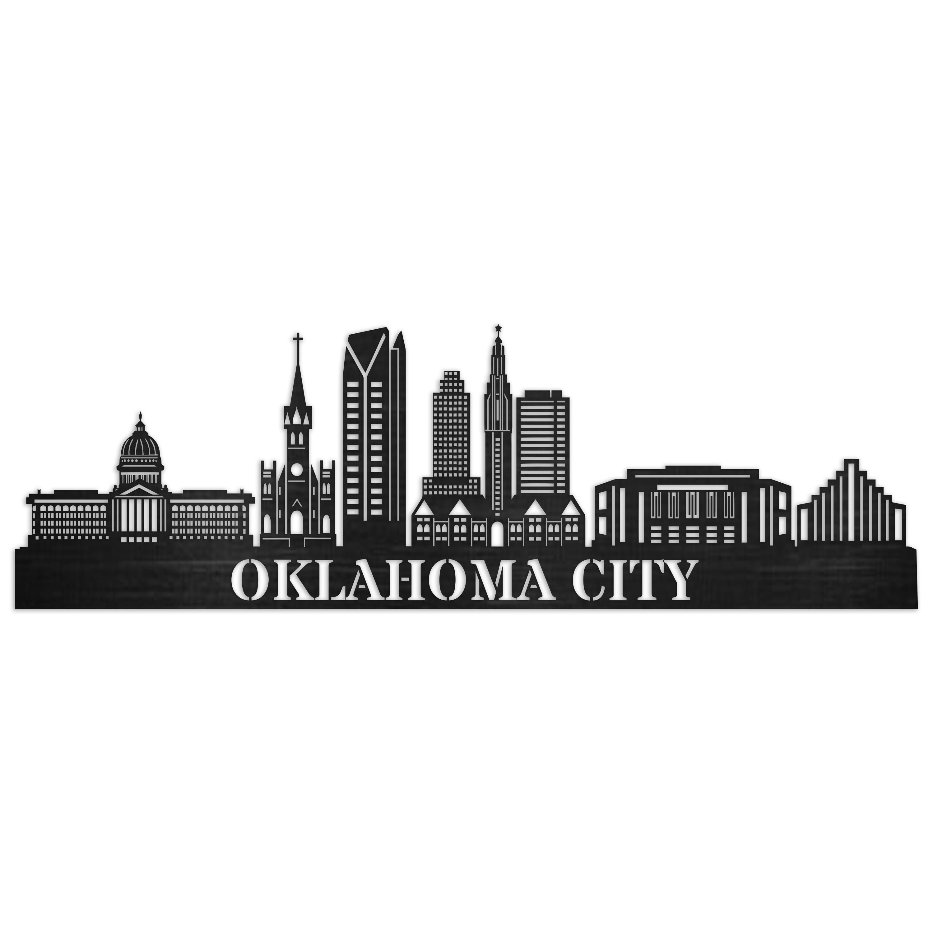 Oklahoma City Skyline OKC Custom Cityscape Hanging Wall Art OK