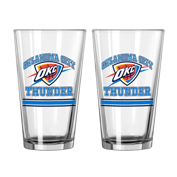 Oklahoma City Thunder 16oz. Pint Glass Two Pack