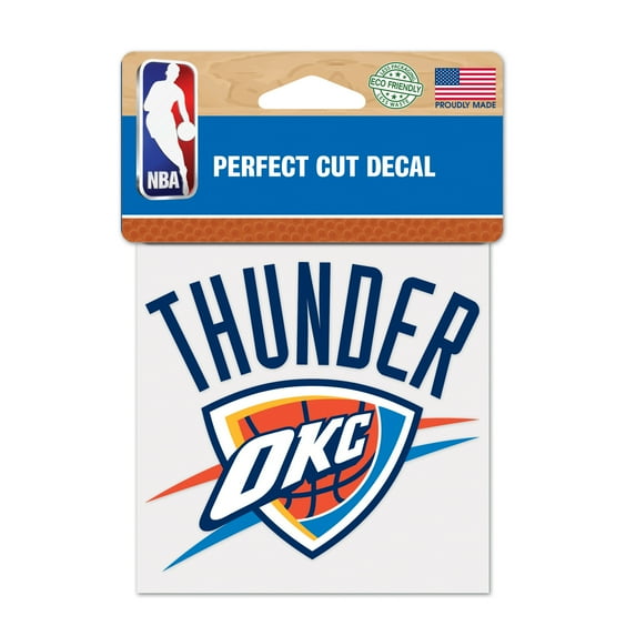 Oklahoma City Thunder Decal 4x4 Perfect Cut Color