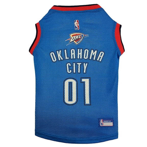 Oklahoma City Thunder Mesh Basketball Dog Jersey