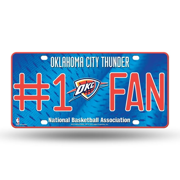 OKLAHOMA CITY THUNDER #1 FAN METAL TAG