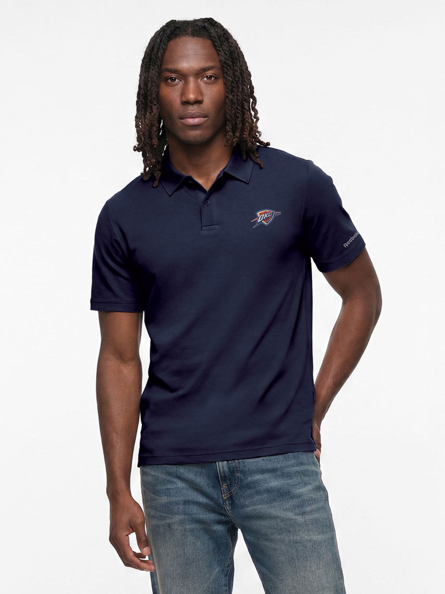 Oklahoma City Thunder Reebok Mens Short Sleeve Polo Shirt