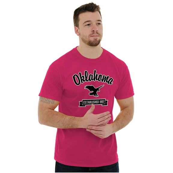 Oklahoma Cute Cursive Souvenir Men's Graphic T Shirt Tees Brisco Brands M
