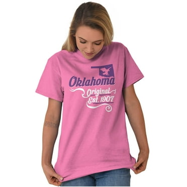Oklahoma Cute State Shape Filagree OK Women's Graphic T Shirt Tees Brisco Brands S