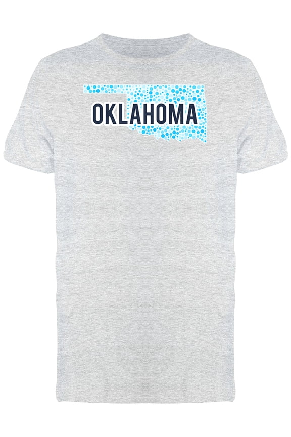Oklahoma Dotted Map Ts Tee Men's -Image by Shutterstock