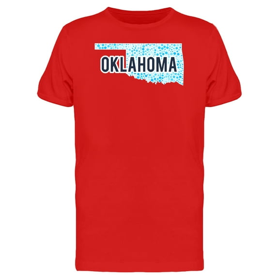 Oklahoma Dotted Map Ts Tee Men's -Image by Shutterstock