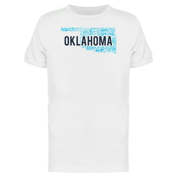 Oklahoma Dotted Map Ts Tee Men's -Image by Shutterstock