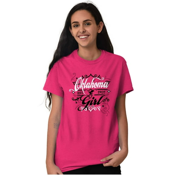 Oklahoma Fancy Feminine Filigree Women's Graphic T Shirt Tees Brisco Brands M