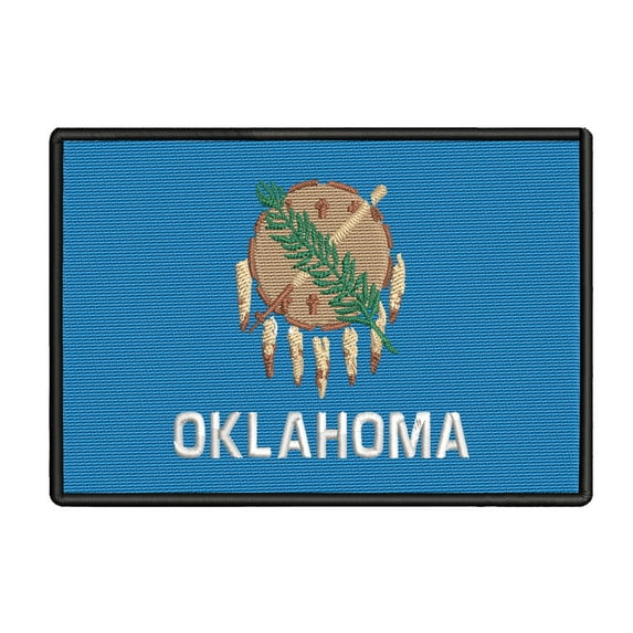Oklahoma Flag Embroidered Iron-on Patch