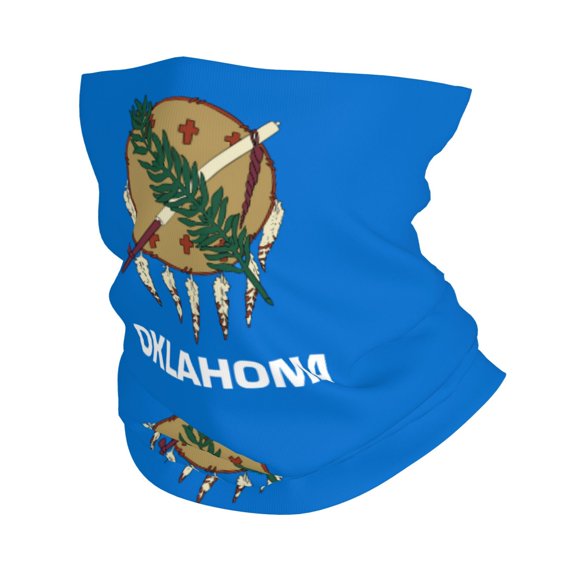 Oklahoma Flag Face Mask Bandanas Neck Gaiter Headwear Magic Scarf Headband For Dust Sun Wind