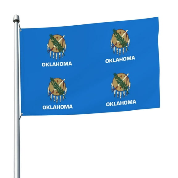 Oklahoma Flag Flag 5x8 Ft Print Vivid Color Light-Weighted Flags With Grommets