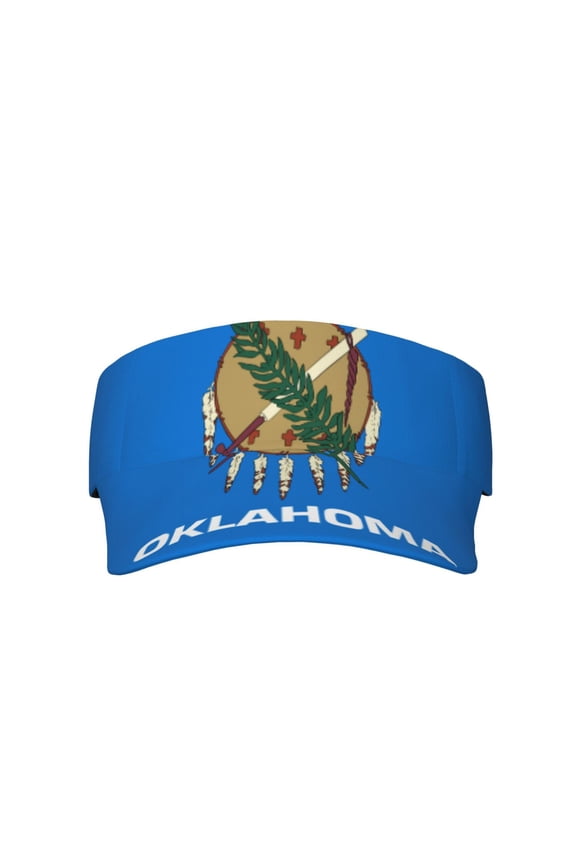 Oklahoma Flag Visor Hats Adjustable Beach Sun Visors Sports Outdoor Visor For Women Men