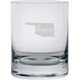 thumbnail image 1 of Oklahoma Home States Etched 10.25oz Crystal Rocks Whisky Glass, 1 of 1