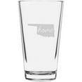 thumbnail image 1 of Oklahoma Home States Etched 16oz Libbey Pint Glass, 1 of 1