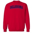 thumbnail image 1 of Oklahoma Humor Graphic Red Men's Crewneck Sweatshirt, 1 of 1