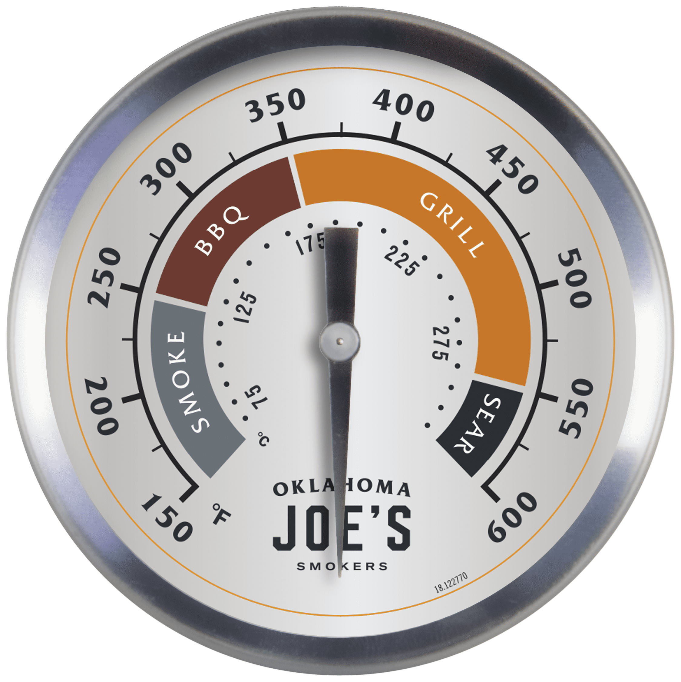 3 1/8” Large Upgraded BBQ Thermometer Gauge for Oklahoma Joe’s Smoker Grill & Most Charcoal Pellet Wood Pit Smoker Grills, 1/2 NPT Male Thread