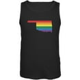 thumbnail image 1 of Oklahoma LGBT Gay Pride Rainbow Black Adult Tank Top - Medium, 1 of 1