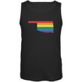thumbnail image 1 of Oklahoma LGBT Gay Pride Rainbow Black Adult Tank Top - Small, 1 of 1