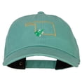 thumbnail image 1 of Oklahoma Mistletoe with Map Embroidered Unstructured Washed Cap - Mint OSFM, 1 of 5