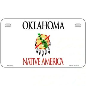 Oklahoma Novelty State Blank Metal License Plate 7" x 4" Motorcycle (MP)