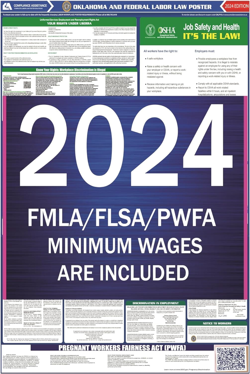 Oklahoma (OK) 2024 State Labor Law Poster - State, Federal and OSHA ...