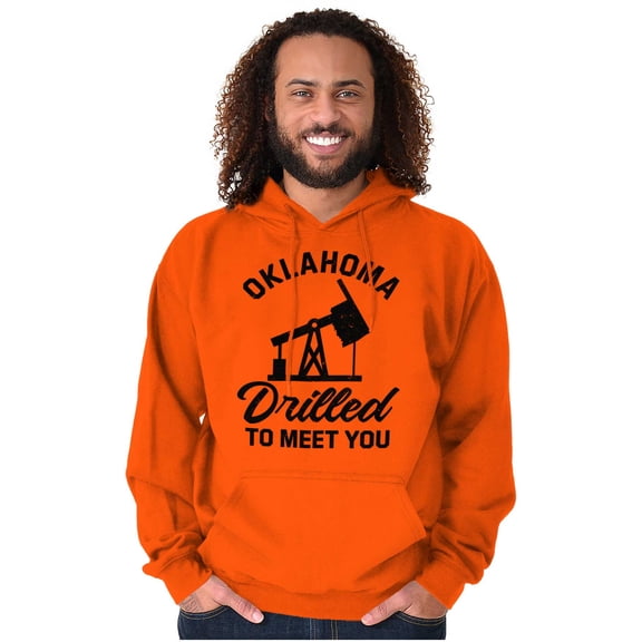 Oklahoma OK Pun Drilled to Meet You Unisex Plus Fleece Graphic Hoodie Brisco Brands 3X