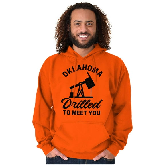 Oklahoma OK Pun Drilled to Meet You Unisex Plus Fleece Graphic Hoodie Brisco Brands 4X