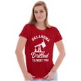 thumbnail image 1 of Oklahoma OK Pun Drilled to Meet You Womens Fitted Plus Size Graphic Tee Brisco Brands 2X, 1 of 5