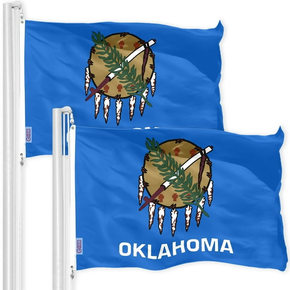 Oklahoma OK State Flag 3x5FT 2-Pack 150D Printed Polyester By G128