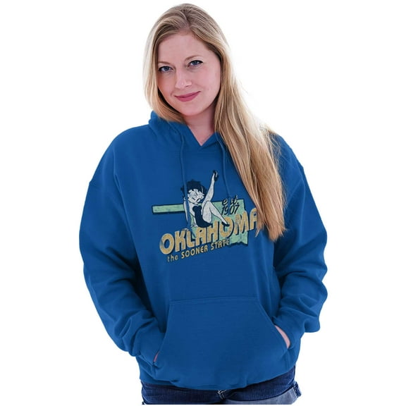 Oklahoma OK State Pride Betty Boop Women Plus Size Hoodie Brisco Brands 4X