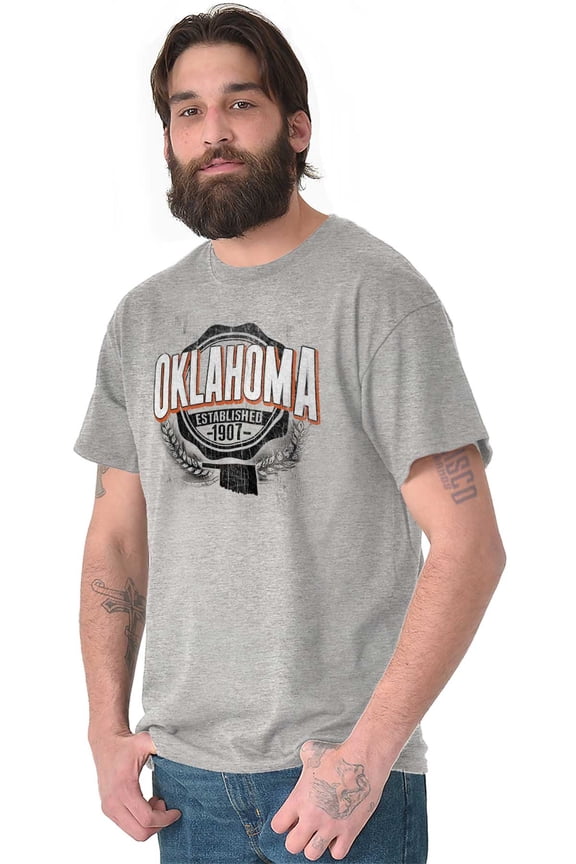 Oklahoma OK Student Campus Pride Men's Graphic T Shirt Tees Brisco Brands L