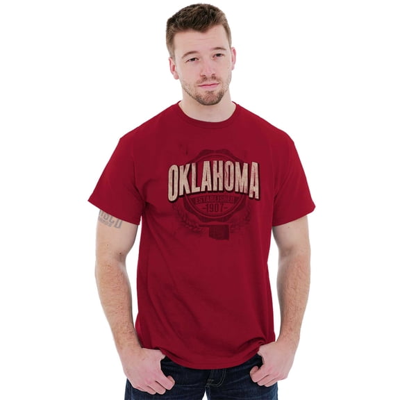 Oklahoma OK Student Campus Pride Plus Size Crewneck Graphic Tee Shirt Brisco Brands 3X