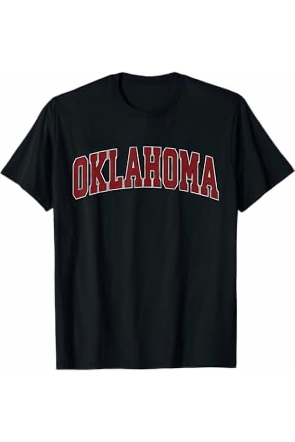 Oklahoma OK Vintage Athletic Sports Design Red Style 80s 90s T-Shirt