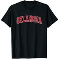 thumbnail image 1 of Oklahoma OK Vintage Sports Design Red Design T-Shirt, 1 of 3