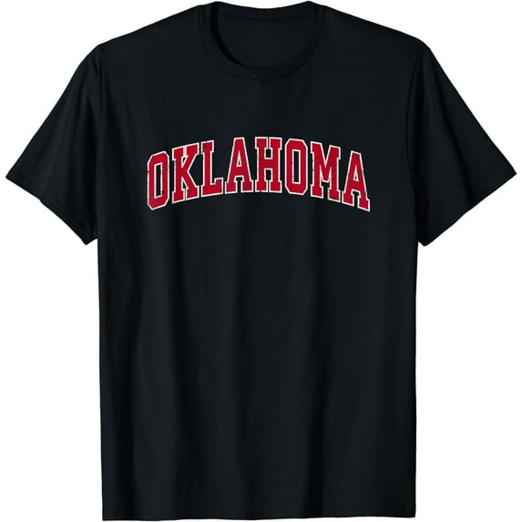 Oklahoma OK Vintage Sports Design Red Design T-Shirt