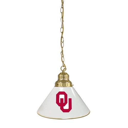Oklahoma Sooners Gold Chain Single Shade Billiard Light