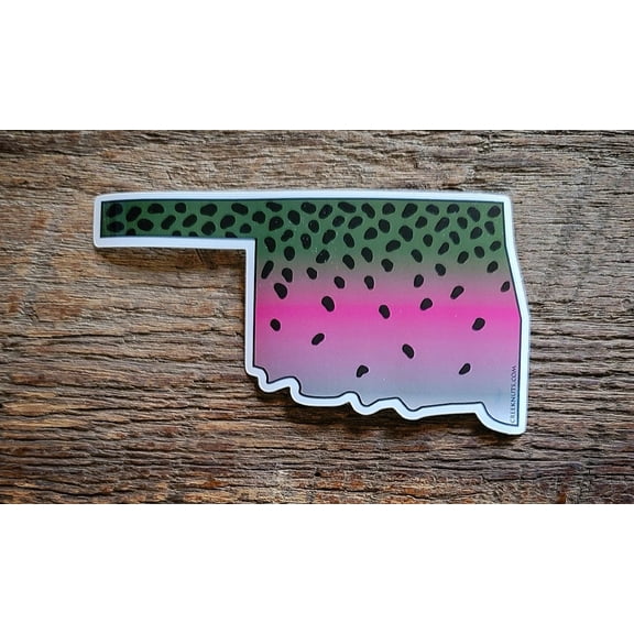 Oklahoma Rainbow Trout Skin Sticker Decal