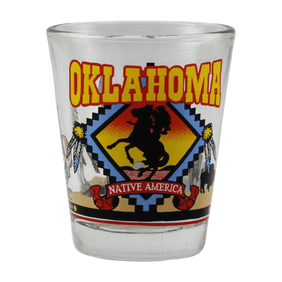 Oklahoma ST Graph Design Shot Glass