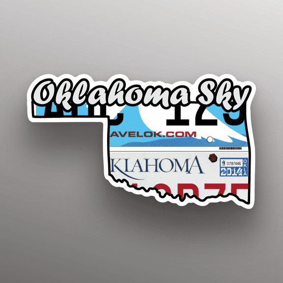 Oklahoma Sky  State Shape  Great Gift Idea Single 5 Inch Magnet  Made in The USA  Car Auto Tool Box Refrigerator Magnet S11861