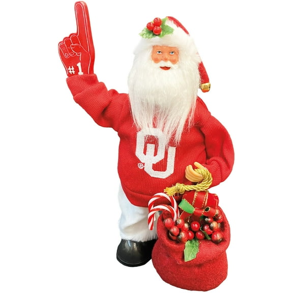 Oklahoma Sooners 12" Animated Musical Santa