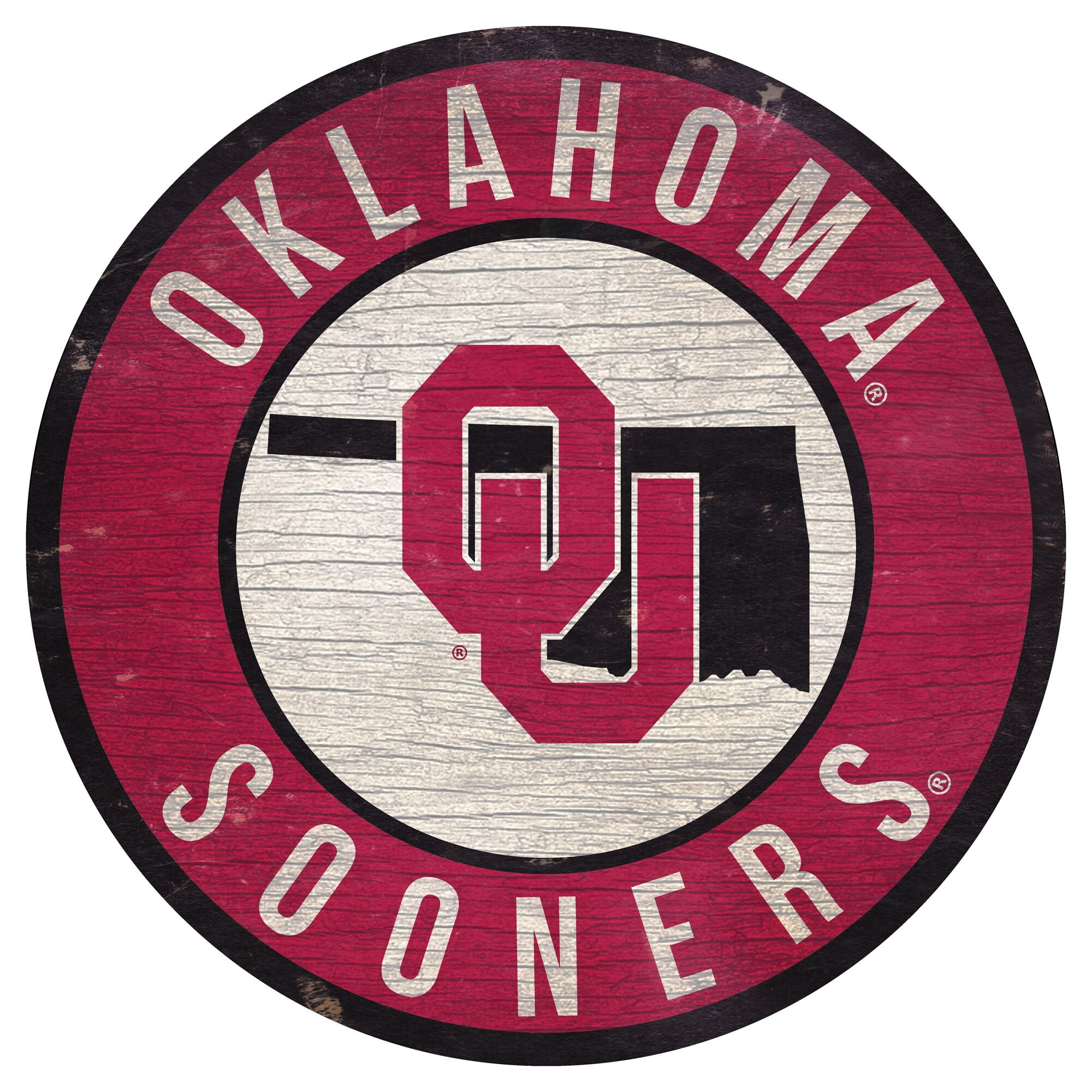 Oklahoma Sooners 12'' x 12'' State Circle Sign - No Size