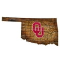 thumbnail image 1 of Oklahoma Sooners 23.5" x 23.5" Distressed State with Logo Sign, 1 of 2