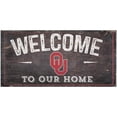 thumbnail image 1 of Oklahoma Sooners 6" x 12" Welcome To Our Home Sign, 1 of 7