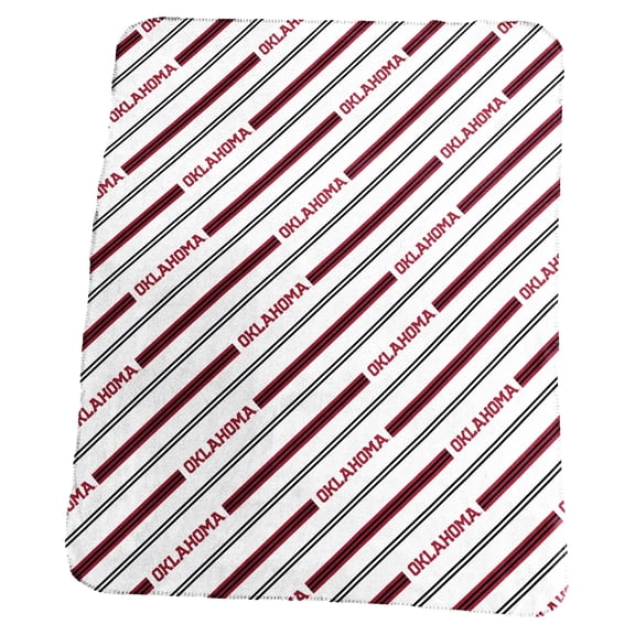 Logo Brands Oklahoma Sooners 50" x 60" Classic Vertical Stripe Fleece Throw Blanket