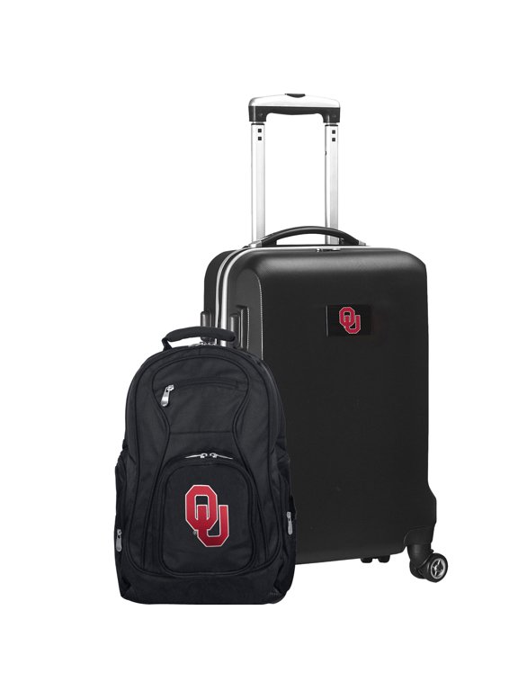 Oklahoma Sooners Deluxe 2-Piece Backpack and Carry-On Set - Black
