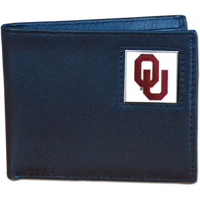 Oklahoma Sooners Leather Bi-fold Wallet Packaged in Gift Box (F)