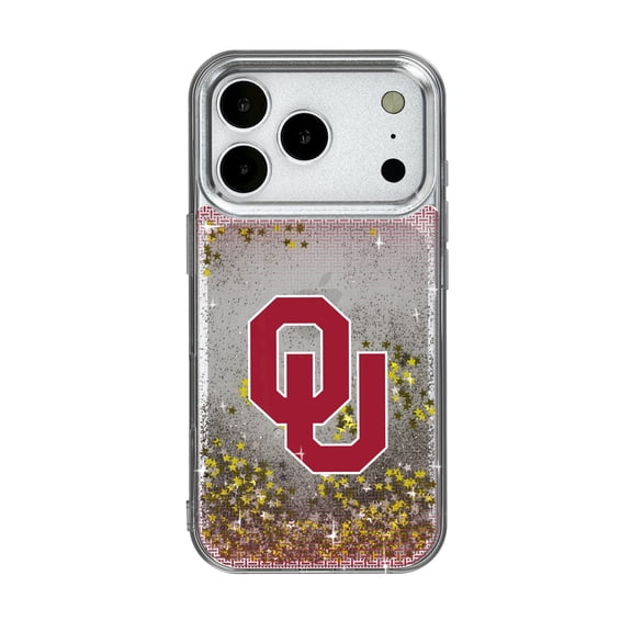 Oklahoma Sooners Linen Logo iPhone Glitter Case