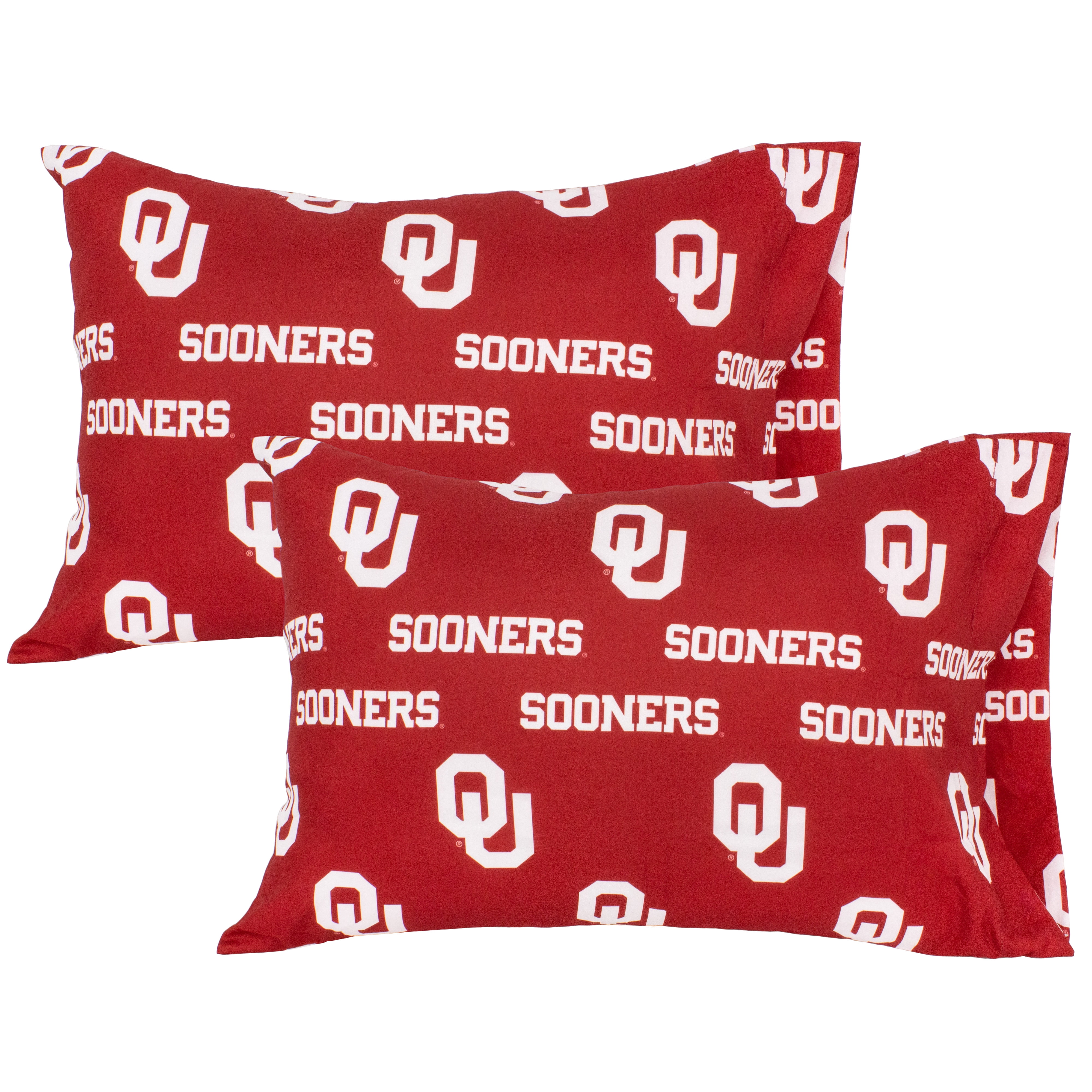 Oklahoma Sooners Pillowcase Pair, Standard, 20" x 30" (2 Standard Pillowcases)