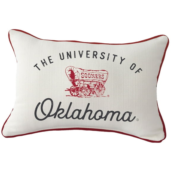 Oklahoma Sooners Retro Rectangular Piped Pillow